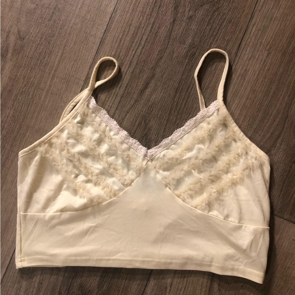 ROMWE cream tank top